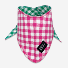 Halstuch Vichy pink-grün  -  Dein Hund als Trend-Setter