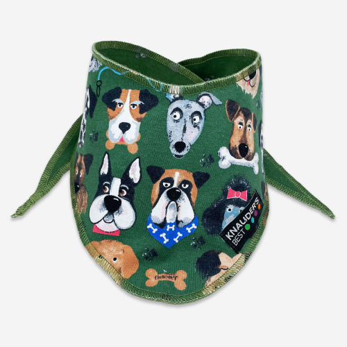 Bandana Dogs green - Cant get enough dogs